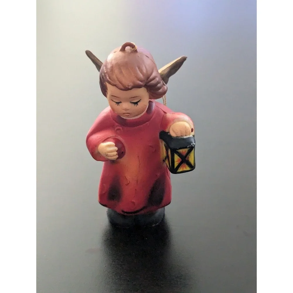 Vintage Kurt S‎ Adler Red Angel With Lantern Christmas Ornament 3.5 in.